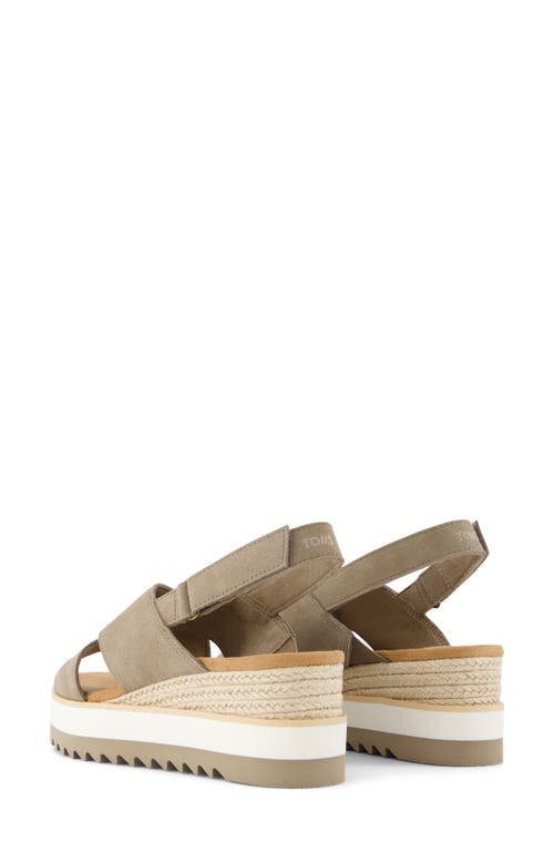 Shop Toms Diana Crossover Platform Wedge Sandal In Dune Suede