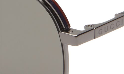 Shop Gucci 58mm Square Sunglasses In Ruthenium Ruthenium Grey
