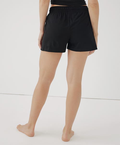 Pact Organic Cool Stretch Lounge Short In Black