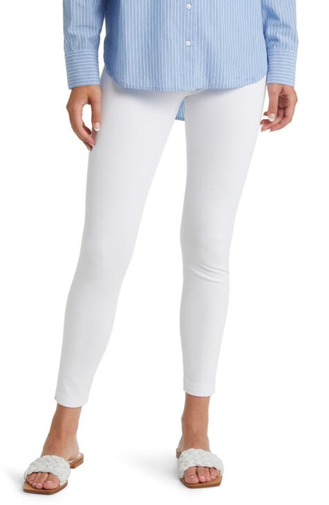 HUE, Pants & Jumpsuits, White Hue Cropped Denim Stretch Jeans