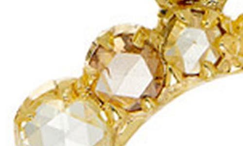 Sethi Couture Multicolor Diamond Crescent Pendant In Yellow Gold