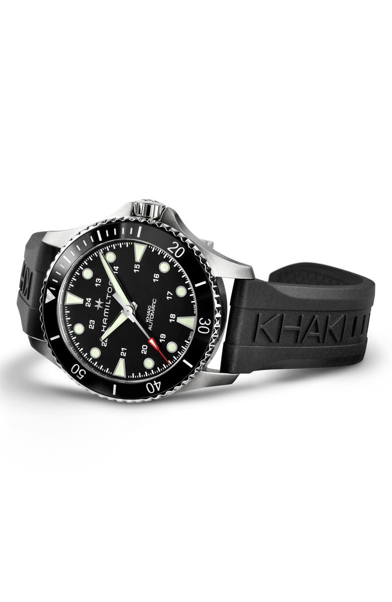 Khaki Navy Scuba Automatic Rubber Strap Watch, 43mm