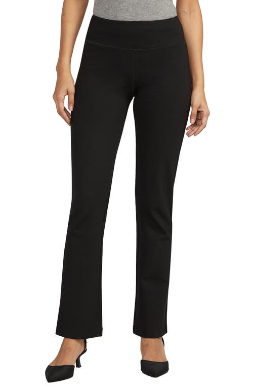 Pull-On Mid Rise Bootcut Ponte Pants in Black