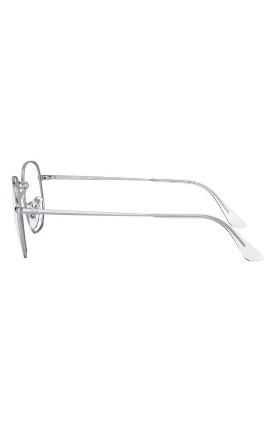 Ray Ban Ray-ban 51mm Round Optical Glasses In Silver
