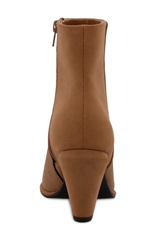 Shop Mia Domina Pointed Toe Bootie In Mushroom