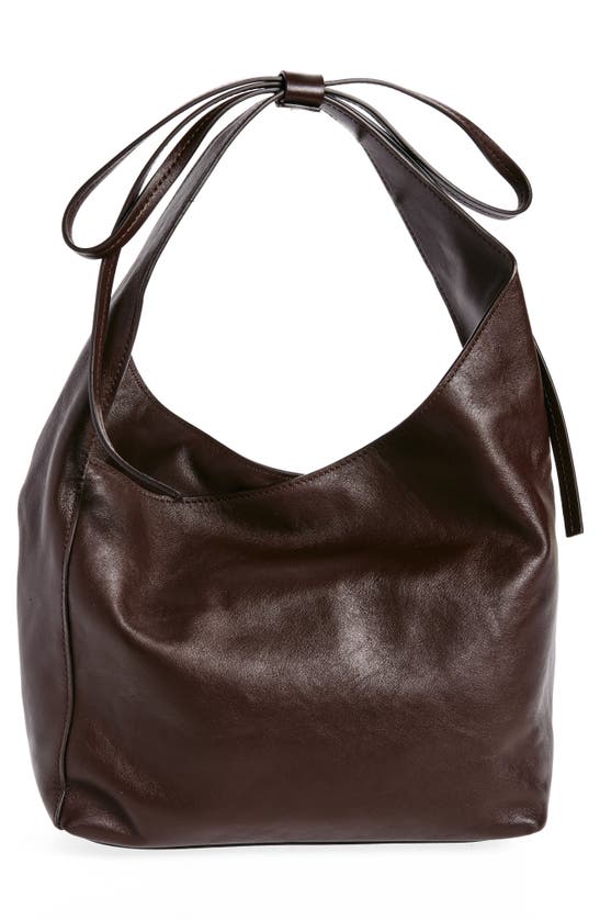 Shop Reformation Small Vittoria Leather Tote In Tobacco Leather