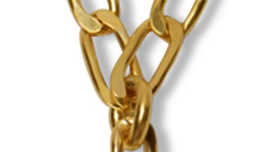 Argento Vivo Sterling Silver Paper Clip Chain Y-necklace In Gold