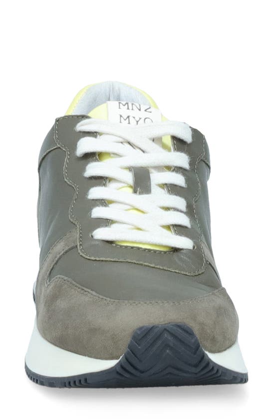 Shop Miz Mooz Rialto Mixed Media Sneaker In Olive