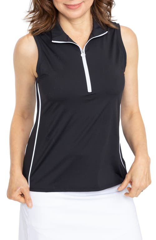 Keep It Covered Sleeveless Golf Top in Black