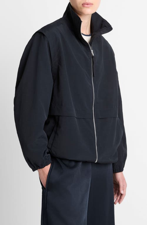 Shop Vince Nylon Track Jacket In Coastal