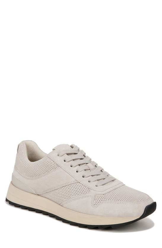 Shop Vince Edric Perforated Sneaker In Horchata