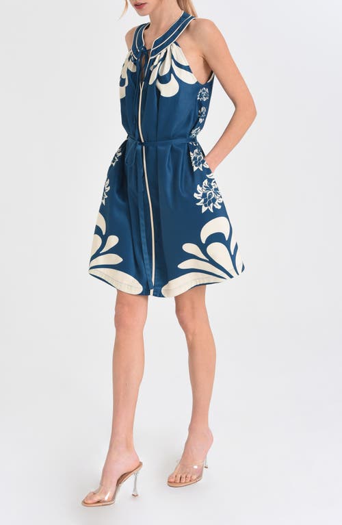 CIEBON CIEBON KYNDRA PRINT SLEEVELESS MINIDRESS