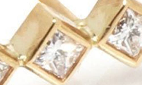 Shop Ron Hami 14k Yellow Gold Triple Diamond Geo Stud Earrings In Yellow Gold/diamond
