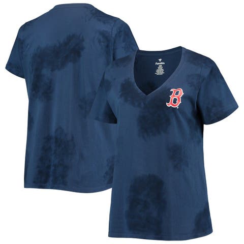 G-III Sports Womens Red Sox Glitter Print Graphic T-Shirt