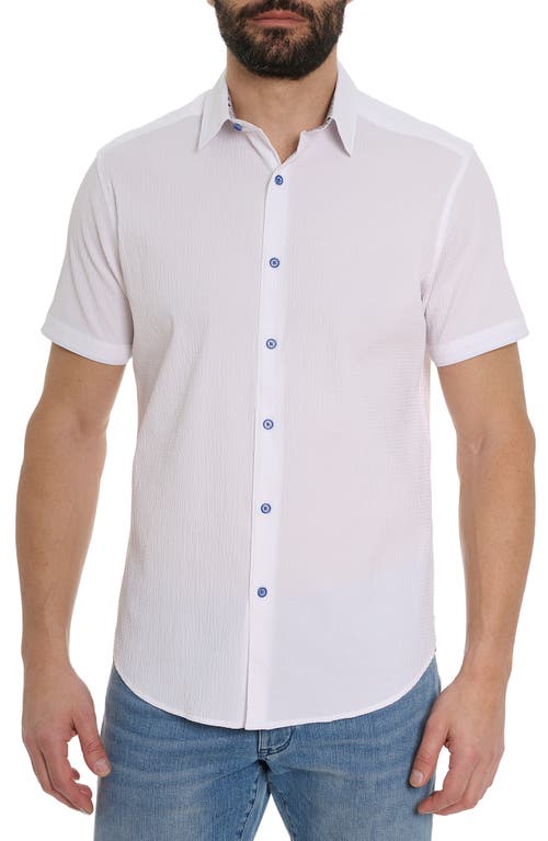 Robert Graham Highland Short Sleeve Button Down Shirt Big In White