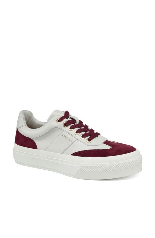 Jslides Footwear Gabbie Sneaker In Off White/wine