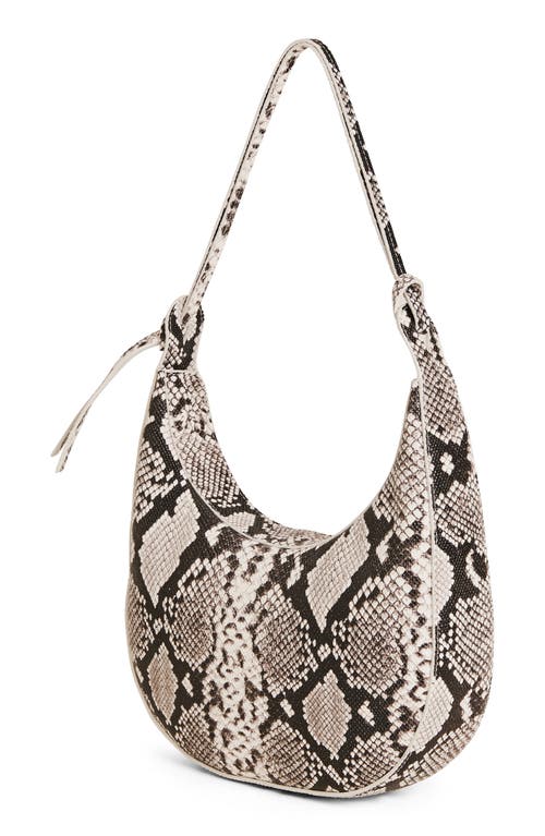 Shop Reformation Medium Rosetta Shoulder Bag In Roccia Snake