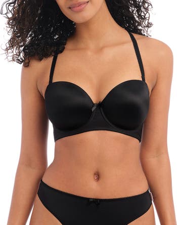 Freya Women's Cameo Multiway Convertible Plunge Strapless Underwire Bra,  black,36B at  Women's Clothing store