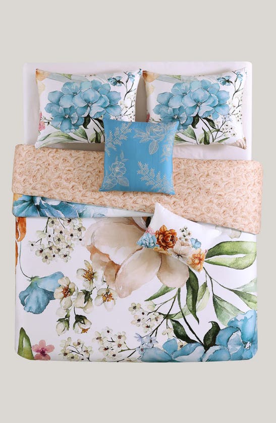 Bebejan Maia 5-piece Reversible Comforter Set In Blue