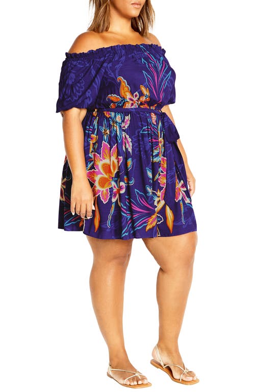 Shop City Chic Isla Floral Off The Shoulder Dress In Island