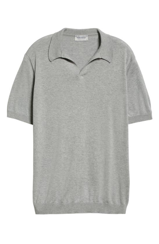 John Smedley Noah Johnny Collar Sweater Polo In Black