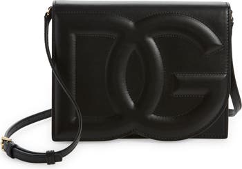 Gradient leather crossbody bag with all-over embossed eagle