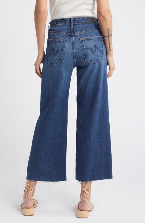 Shop Ag Saige Raw Hem Ankle Wide Leg Jeans In Plume