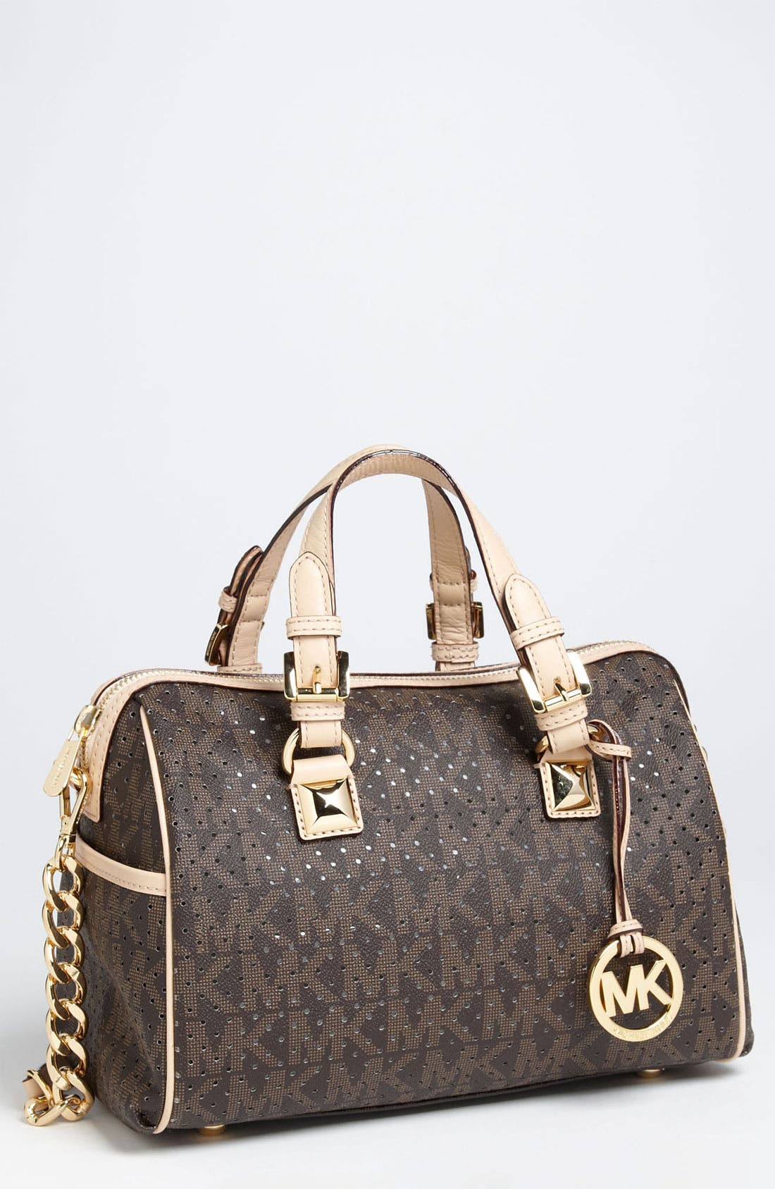 MICHAEL Michael Kors 'Grayson Signature Perforated' Satchel Nordstrom