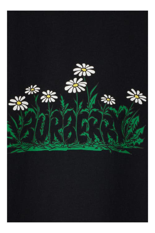 Burberry Daisy-logo Cotton T-shirt In Black