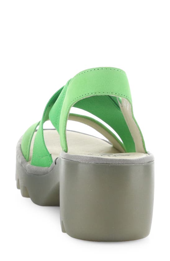 Shop Fly London Taji Platform Slingback Sandal In Green Cupido