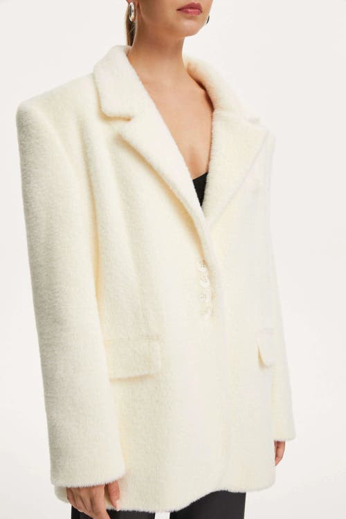 NOCTURNE NOCTURNE FAUX FUR DOUBLE-BREASTED JACKET