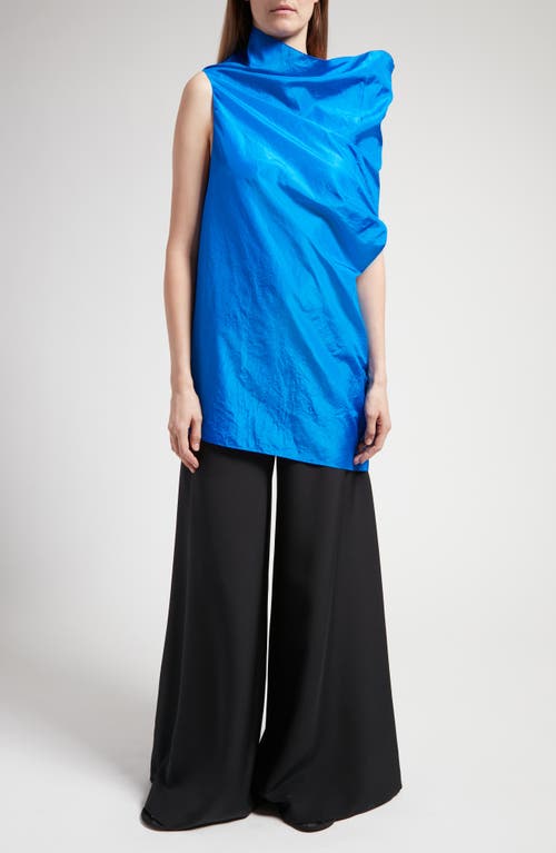 Shop The Row Aria Asymmetric Silk Top In Blue