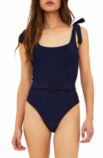 St. Tropez One Piece Thong Swimsuit Black-Small (2-4) at