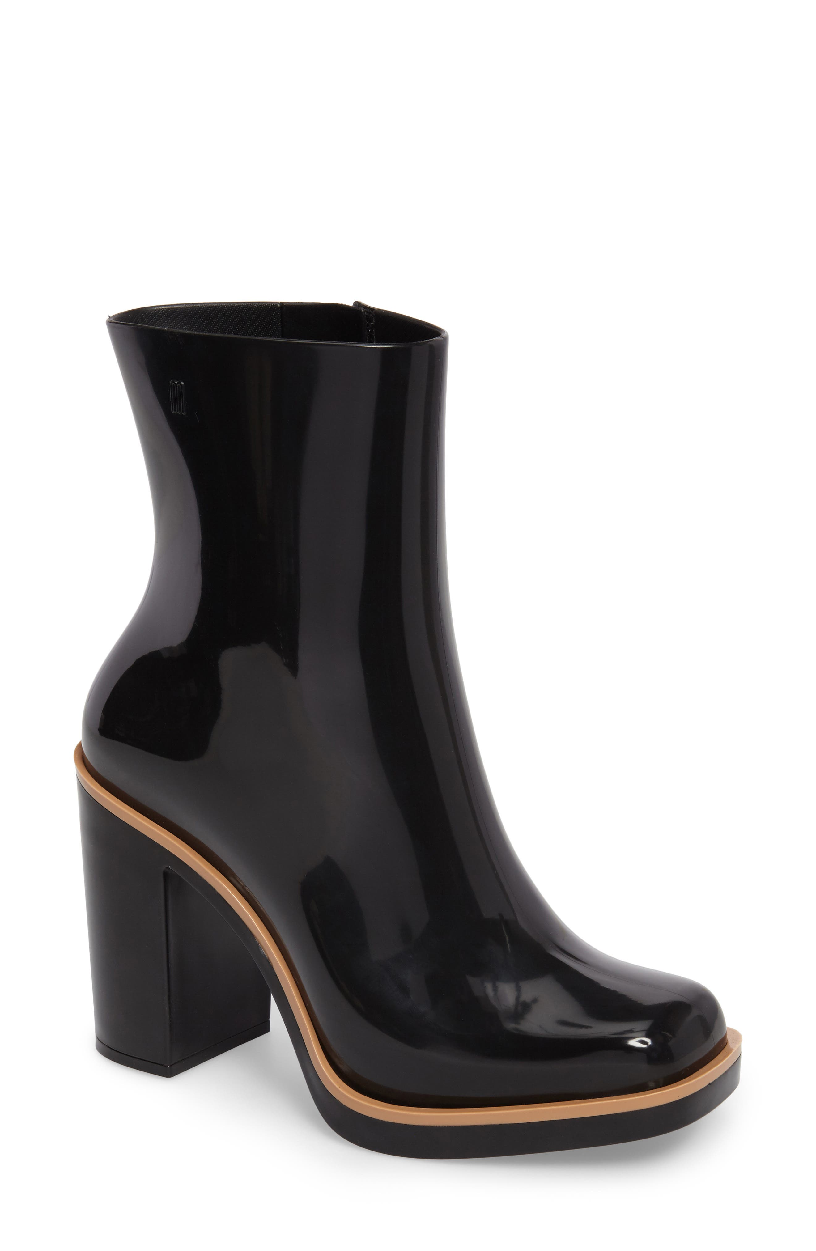 womens heeled rain boots