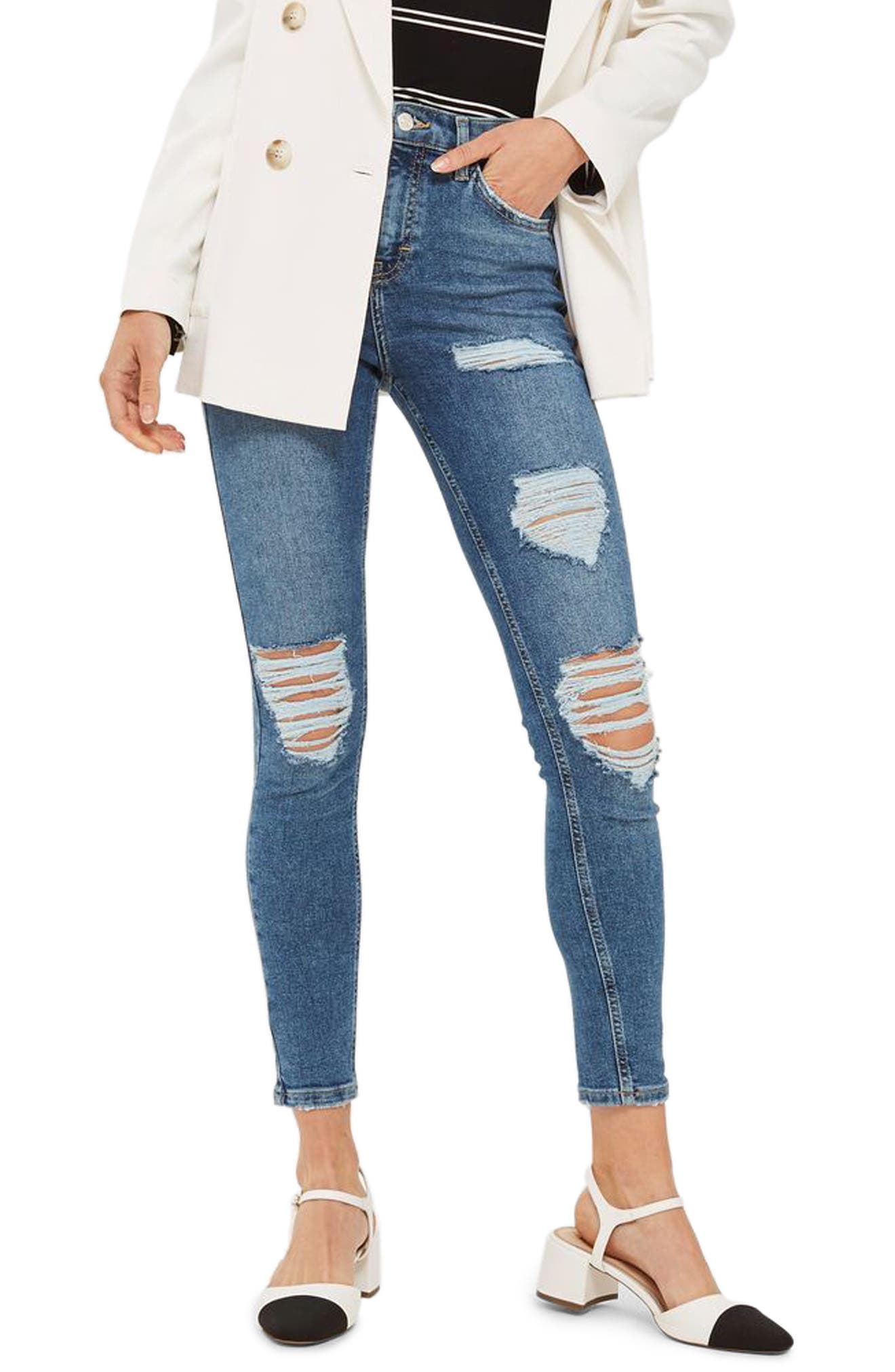 topshop jamie distressed jeans