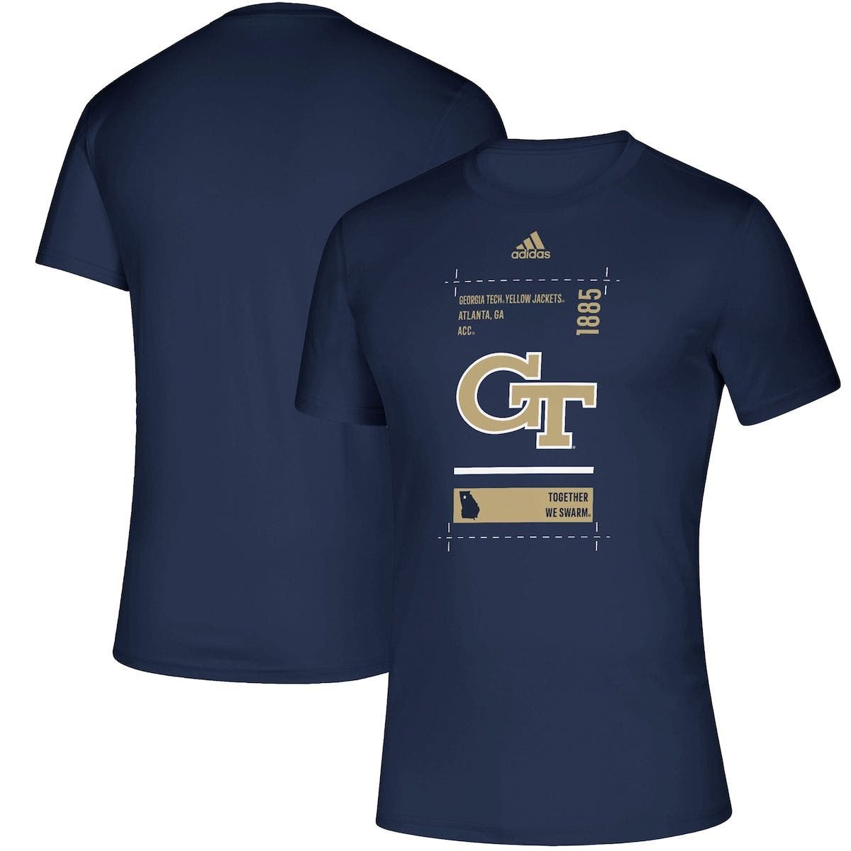 adidas Men's adidas Navy Georgia Tech Yellow Jackets Hall Pass Creator  AEROREADY T-Shirt | Nordstrom