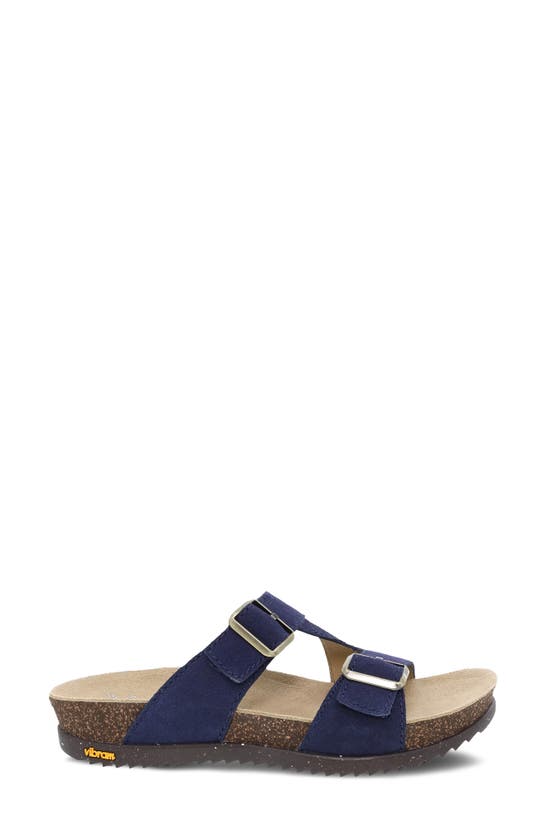 Shop Dansko Dayna Strappy Slide Sandal In Navy
