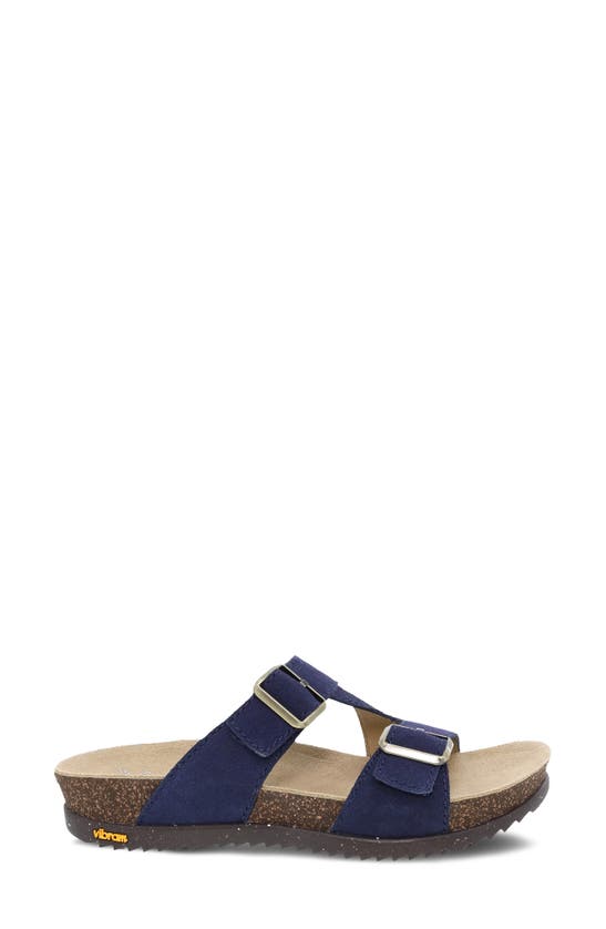 Dansko Dayna Strappy Slide Sandal In Navy