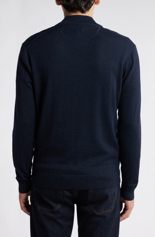 Shop Johnnie-o Raynor Half Zip Wool Sweater In Shanty