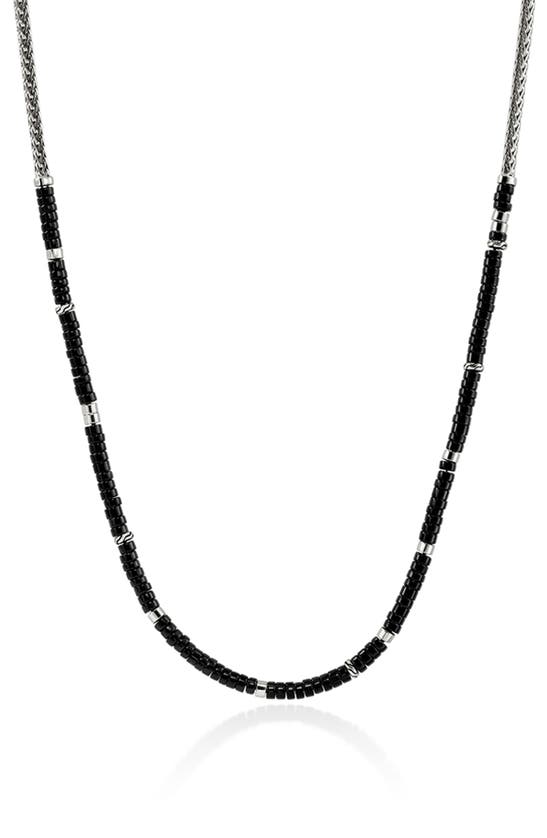 Shop John Hardy Heishi Beaded Necklace In Black