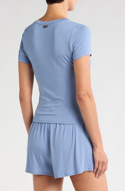 Shop Lunya Ribbed Short Pajamas In Pastoral Blue