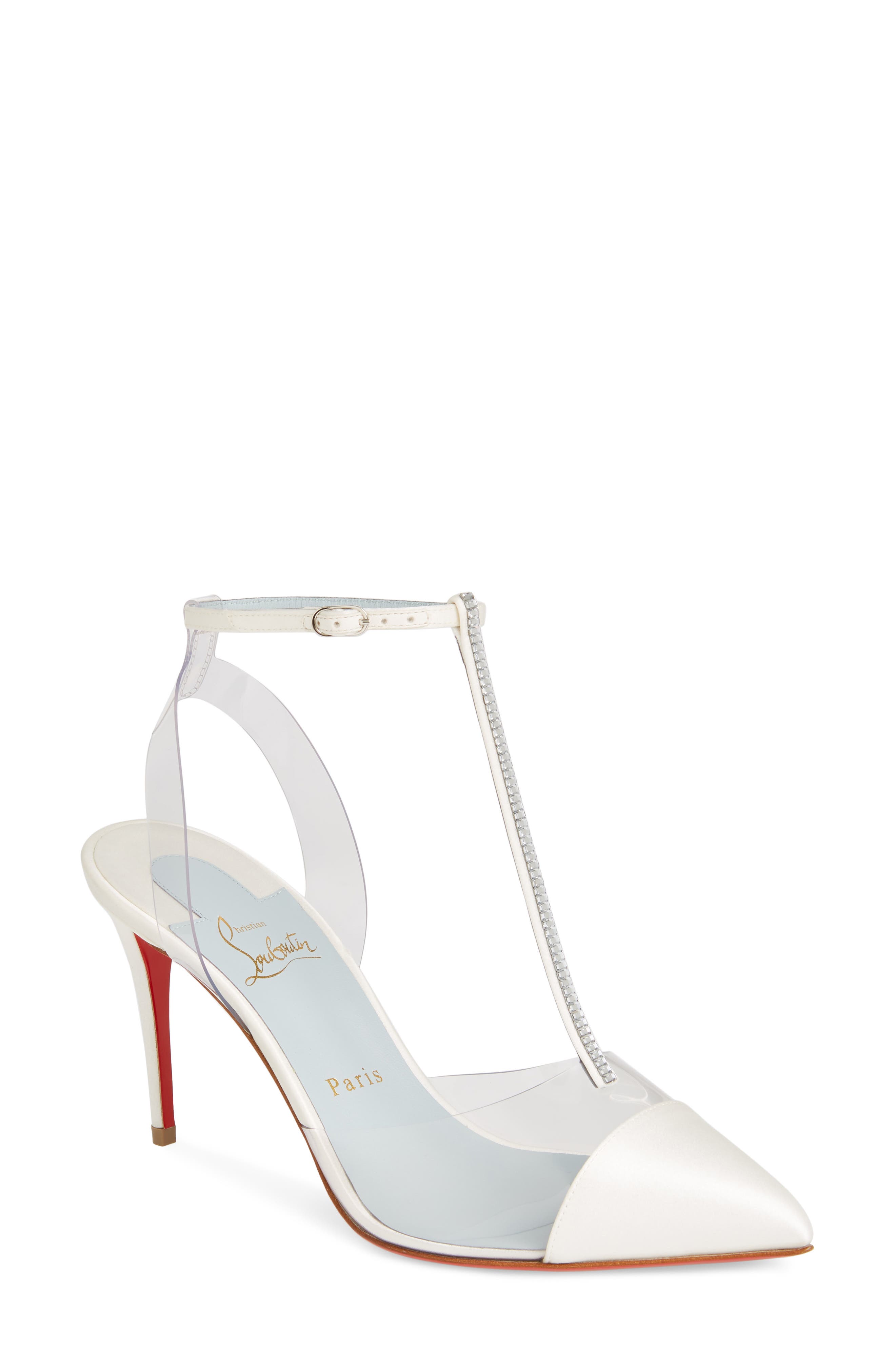 Christian Louboutin Nosy Jewel Clear Pump - White