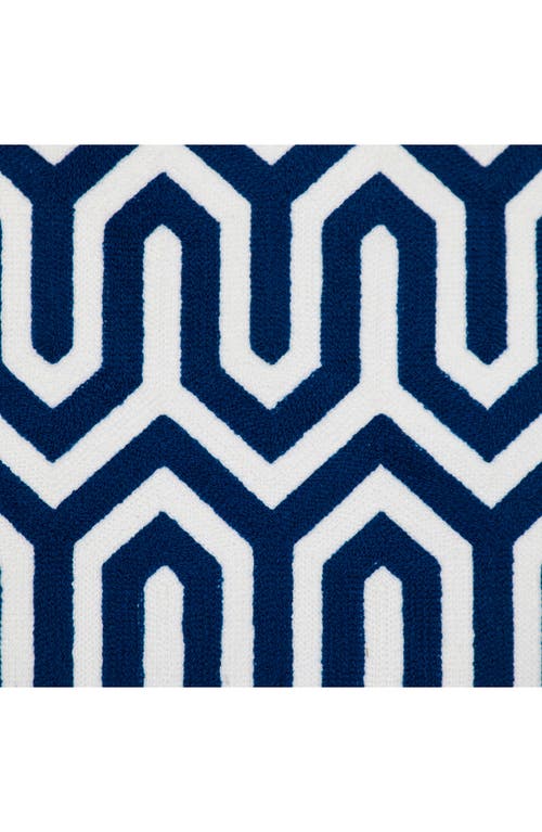 Parkland Collection Machu Embroidered Throw Pillow In Blue