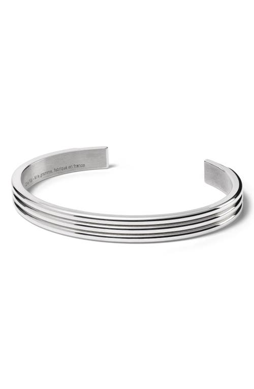 le gramme Godron Bangle in Silver 