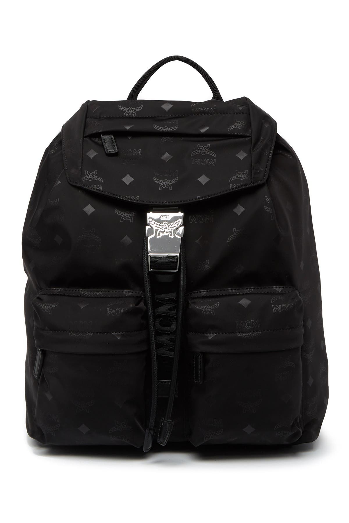 mcm nylon backpack