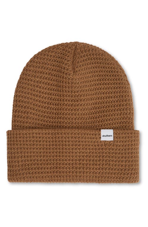 Druthers Organic Cotton Waffle Knit Beanie in Oatmeal