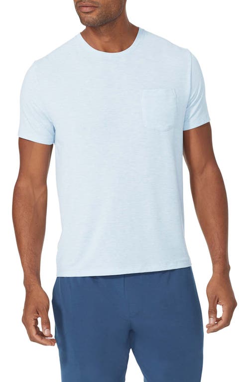 Tommy John Second Skin Sleep Crewneck Pocket T-Shirt in Crystal Blue Heather