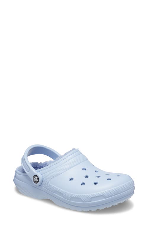 CROCS Classic Faux Shearling Lined Clog in Blue Calcite 