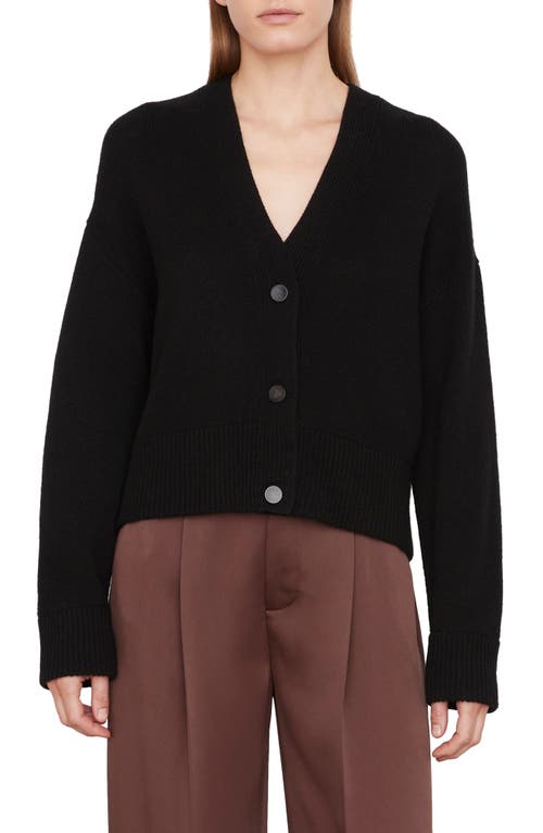 Vince Wool & Cashmere Boxy Cardigan in Black
