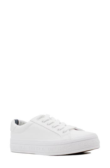 Shop Nautica Nal-aelisa Sneaker In White/black